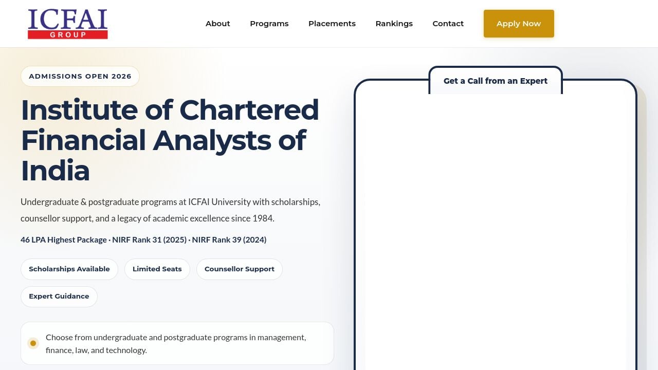 Screenshot of Cfaiuni.in