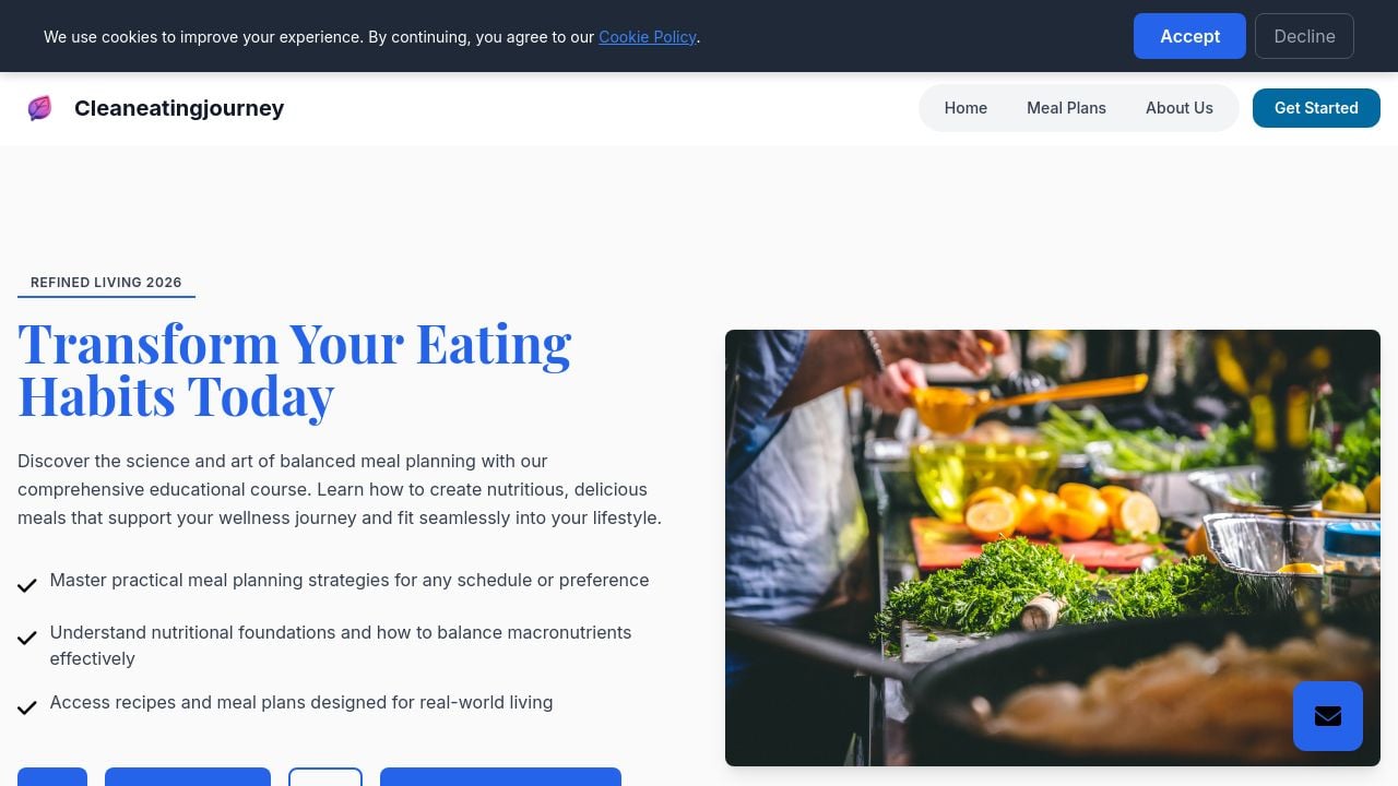 Screenshot of Cleaneatingjourneyaz.info