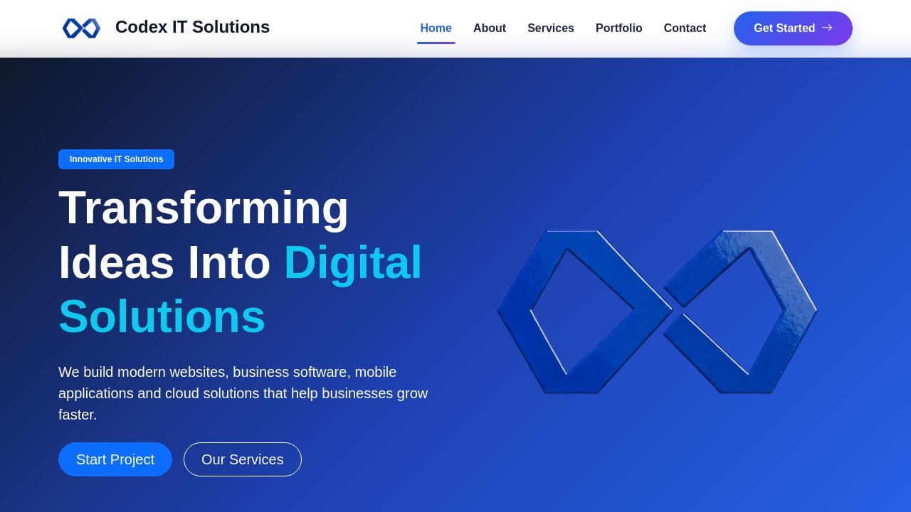 Screenshot of Codexitsolutions.in