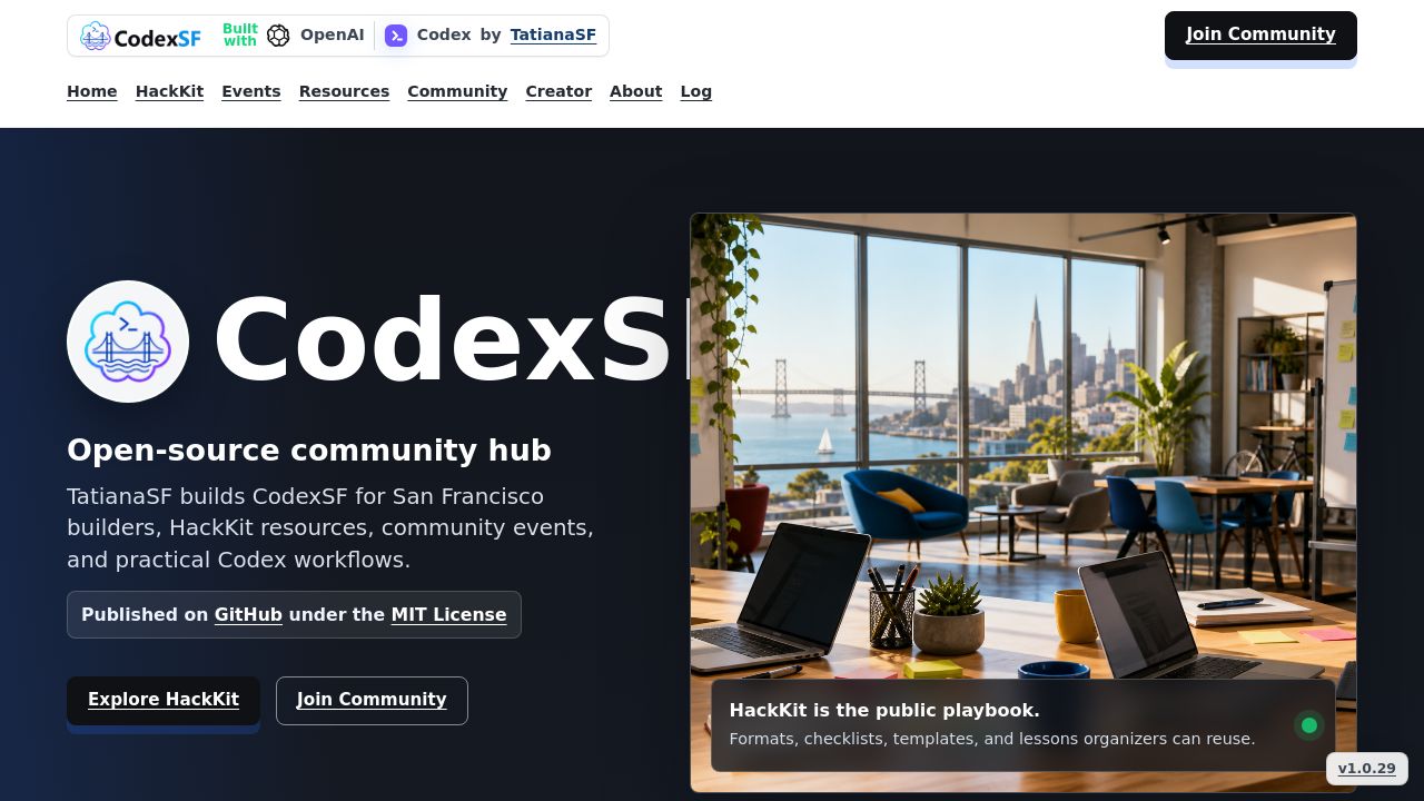 Screenshot of Codexsf.com