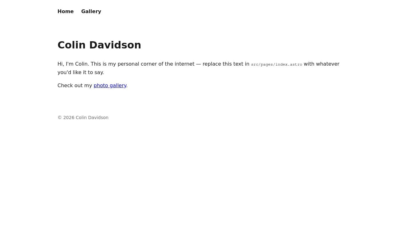 Screenshot of Colinrdavidson.com
