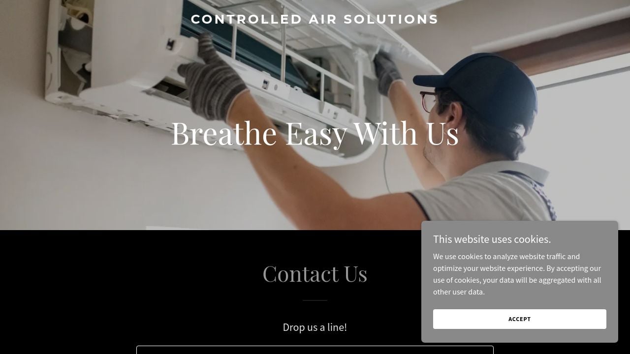 Screenshot of Controlledairsolutions.com
