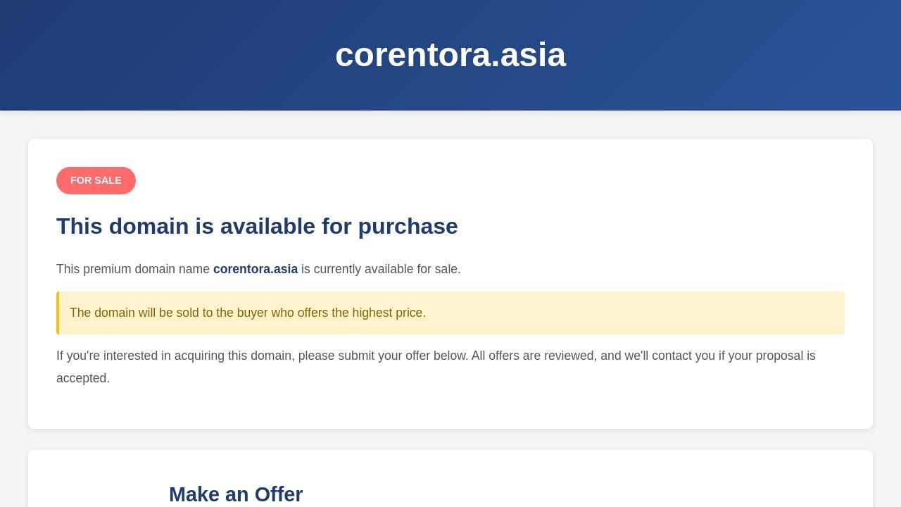 Screenshot of Corentora.asia