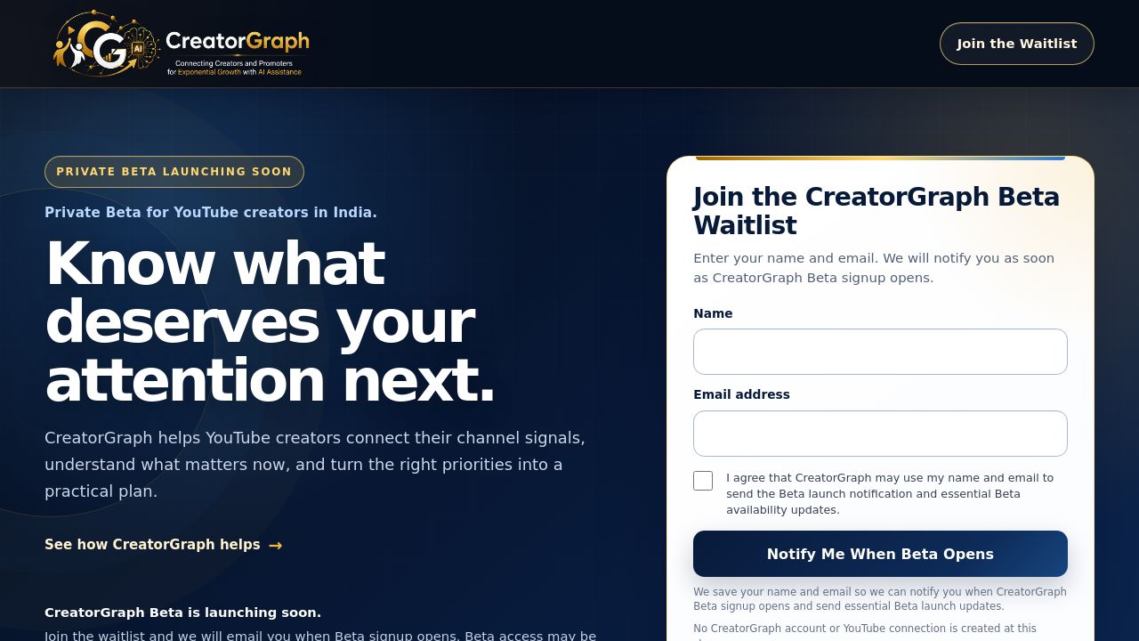 Screenshot of Creatorgraphai.in