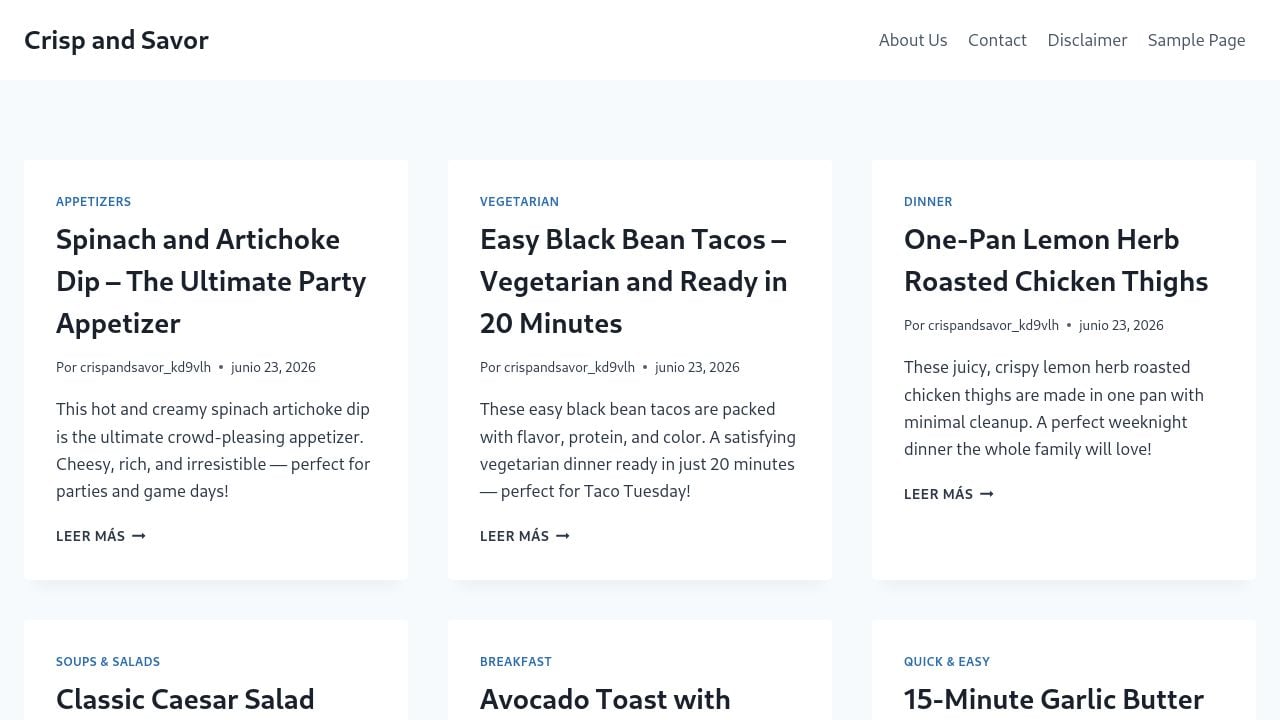 Screenshot of Crispandsavor.com