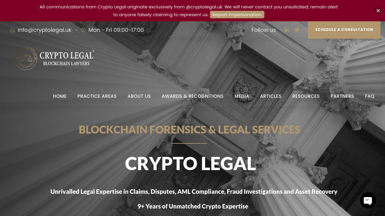 Screenshot of Cryptolegal.uk