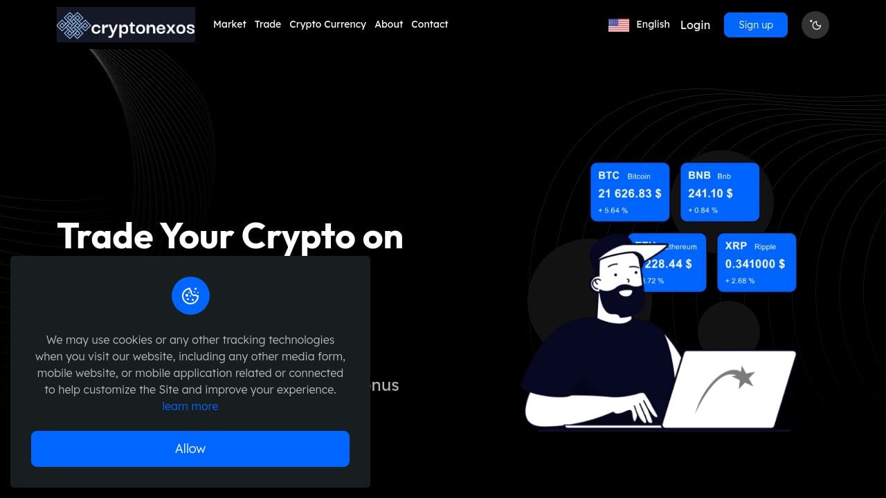 Screenshot of Cryptonexos.com