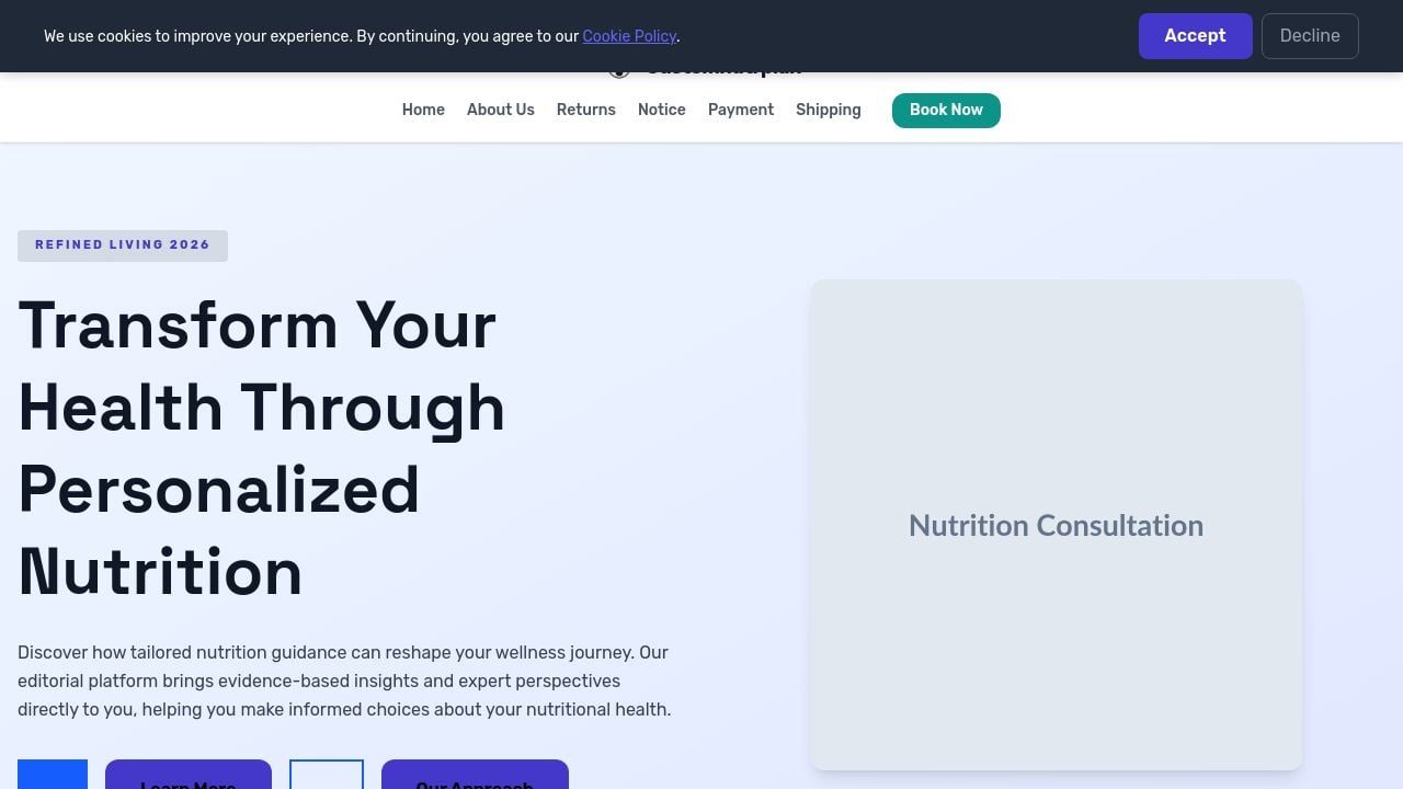 Screenshot of Customnutrplan.info