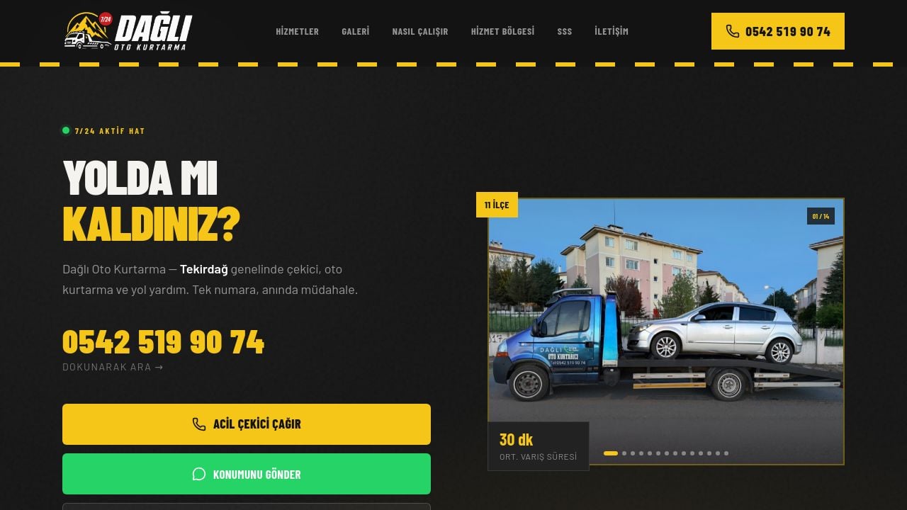 Screenshot of Dagliotokurtarma.com