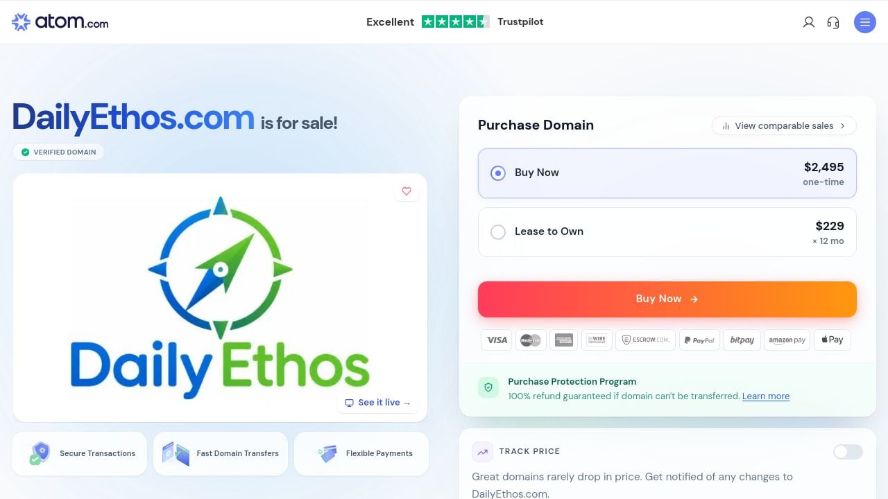 Screenshot of Dailyethos.com