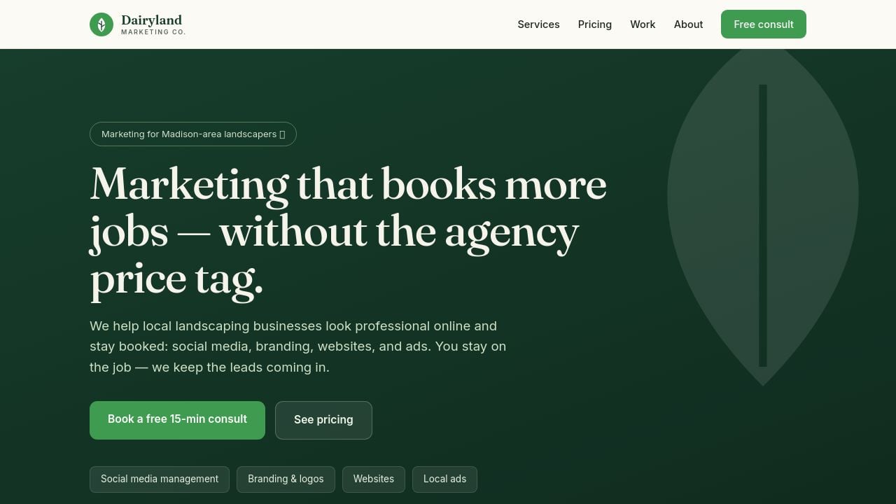Screenshot of Dairylandmarketingco.com