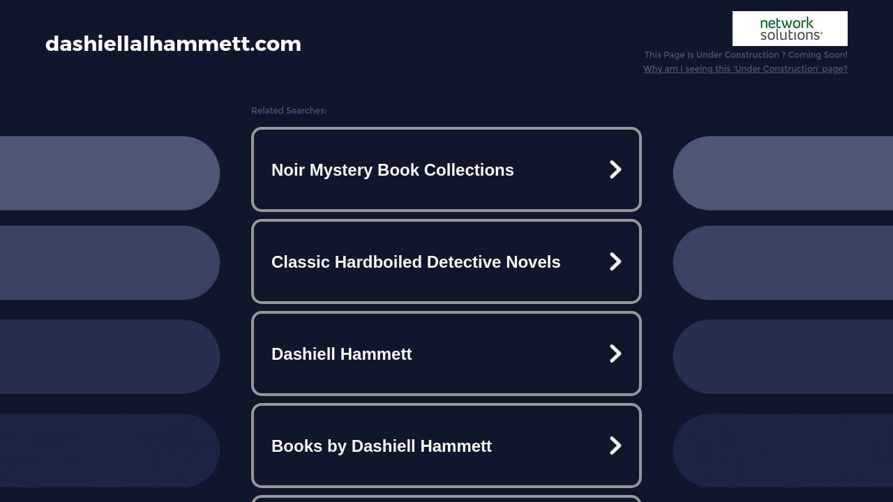 Screenshot of Dashiellalhammett.com