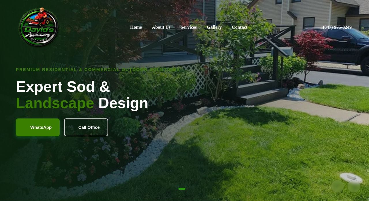 Screenshot of Davidslandscapingil.com