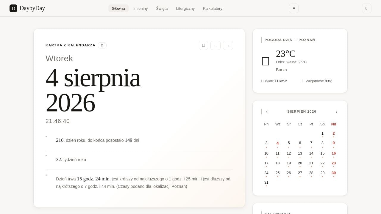 Screenshot of Daybyday.today