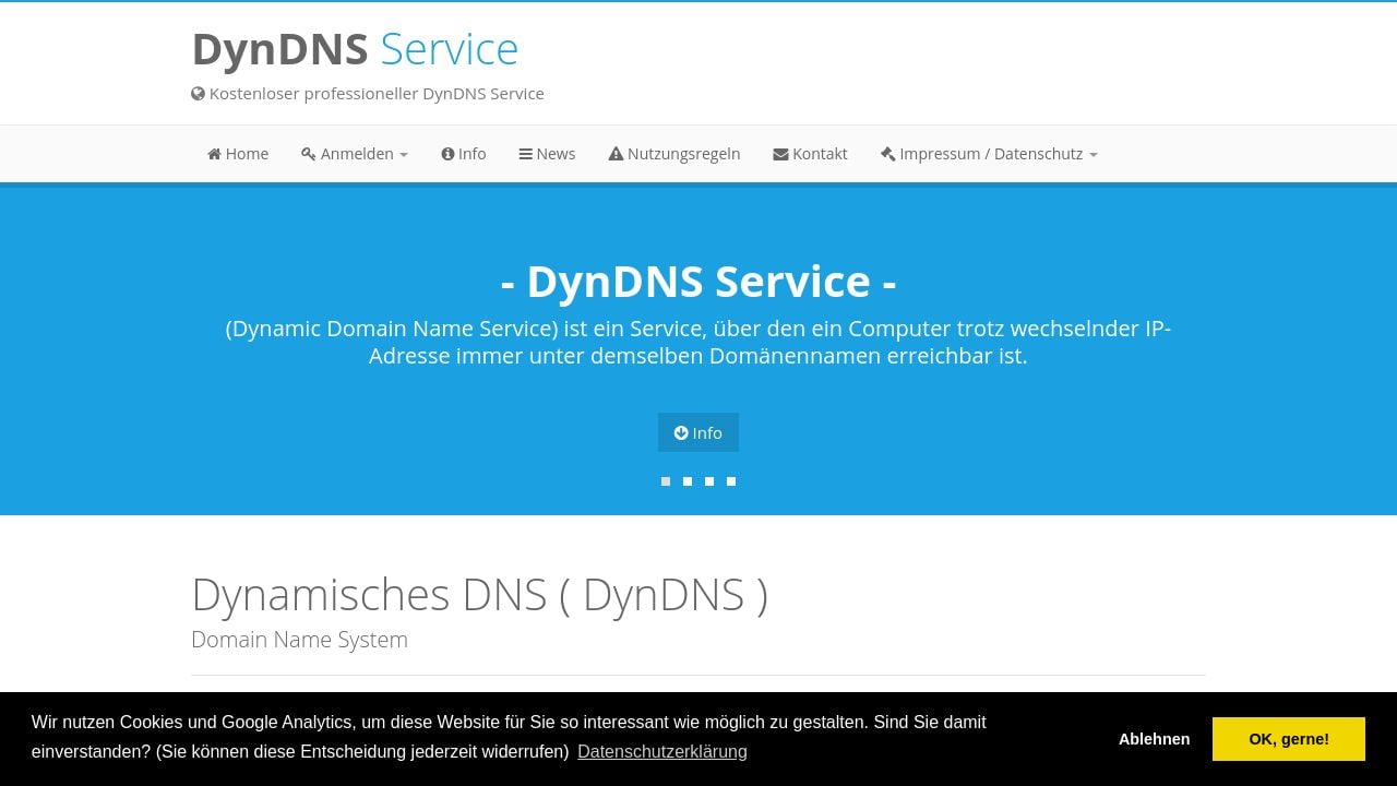 Screenshot of Ddnss.de
