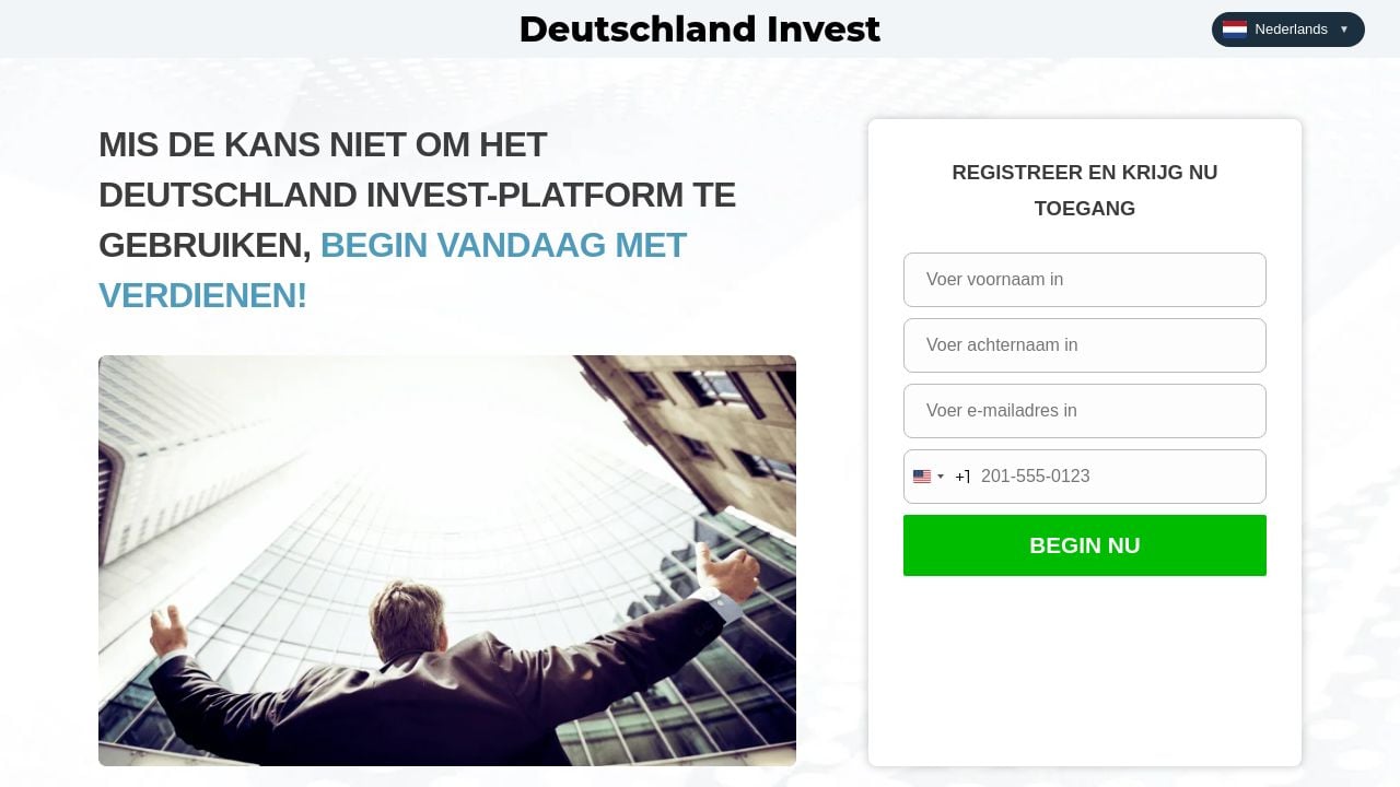 Screenshot of Deutschlandinvest-nl.live