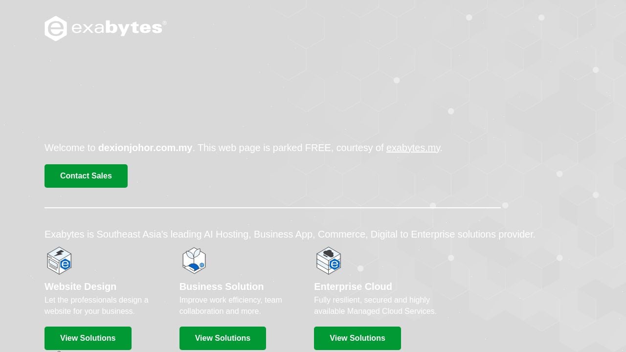 Screenshot of Dexionjohor.com.my