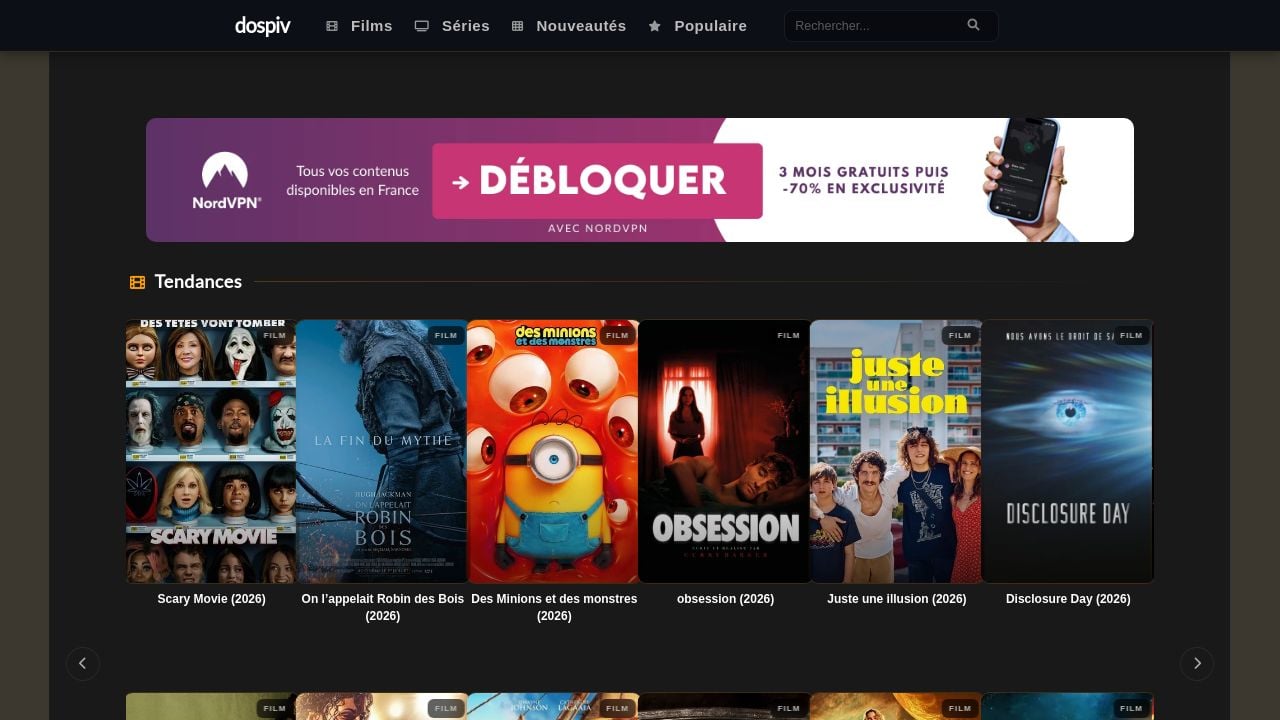 Screenshot of Dospiv.net