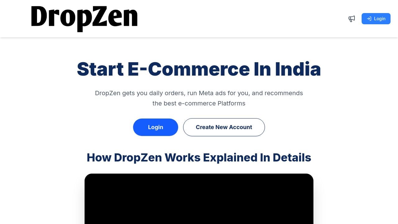 Screenshot of Dropzen.co.in