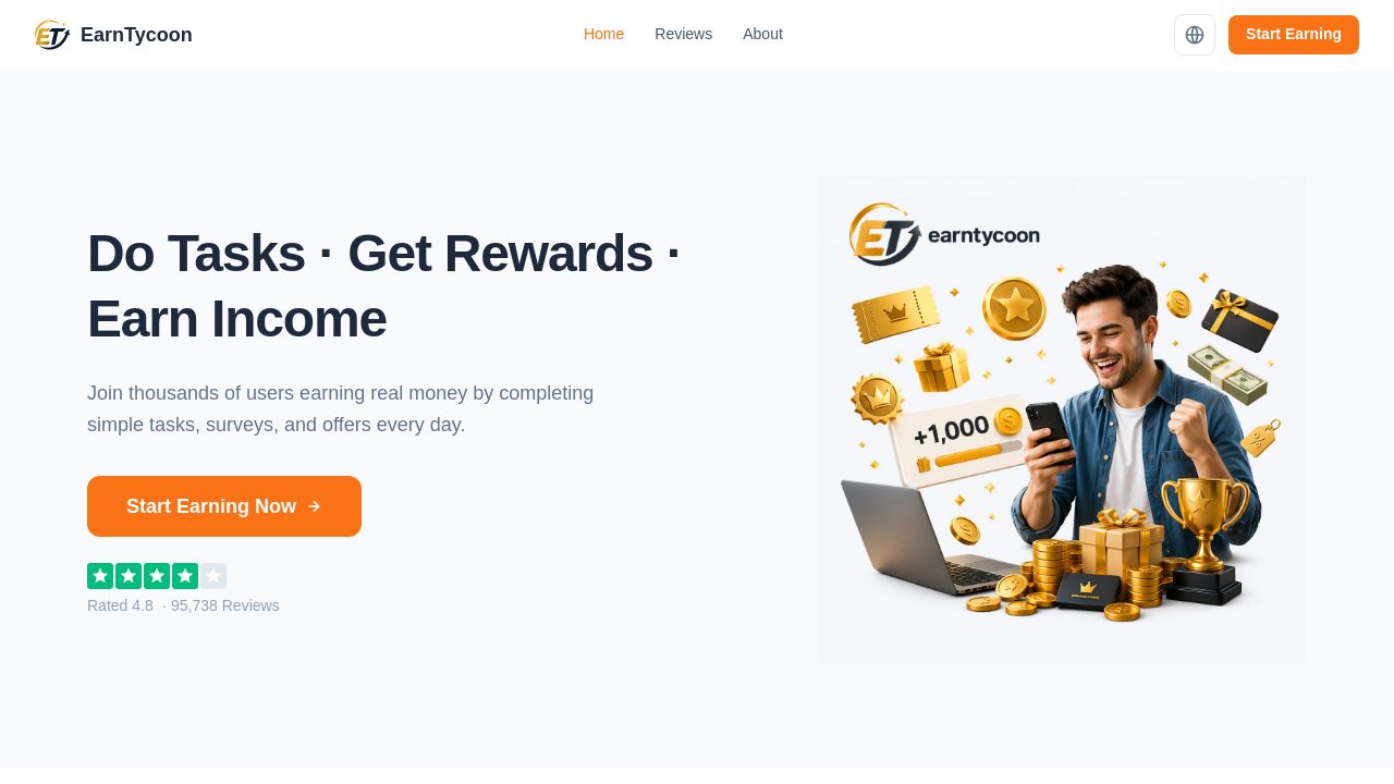 Screenshot of Earntycoon-v.top