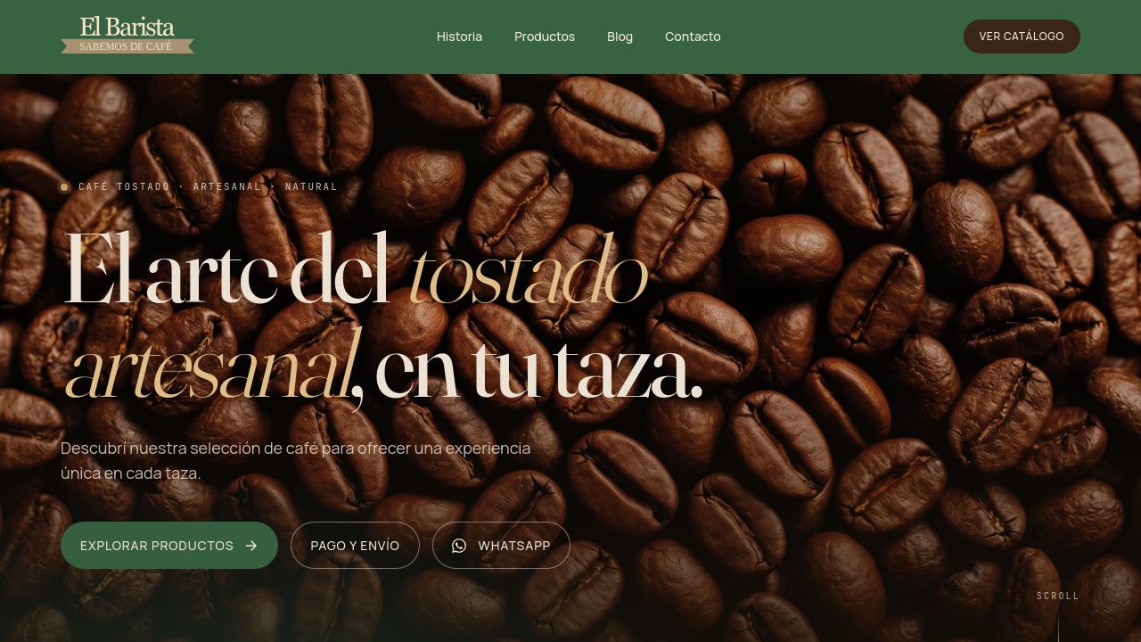 Screenshot of Elbarista.com.ar