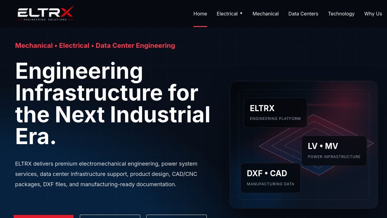 Screenshot of Eltrx.solutions