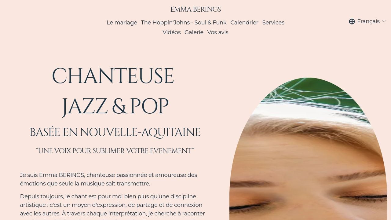 Screenshot of Emmaberings.com