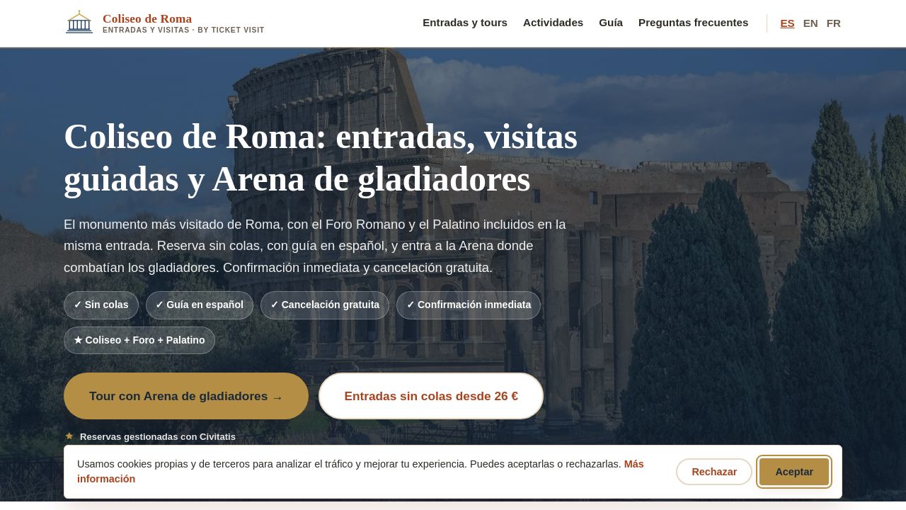 Screenshot of Entradascoliseoroma.com