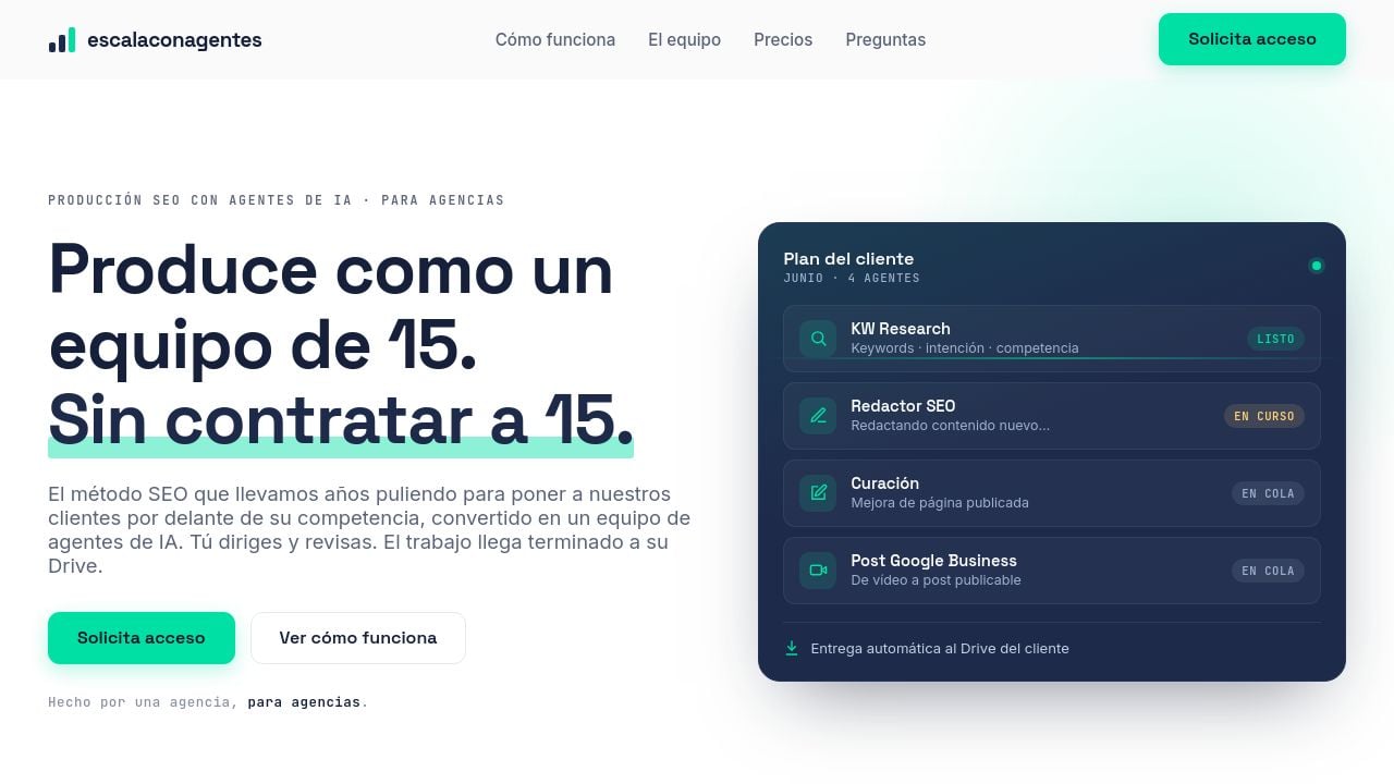 Screenshot of Escalaconagentes.com