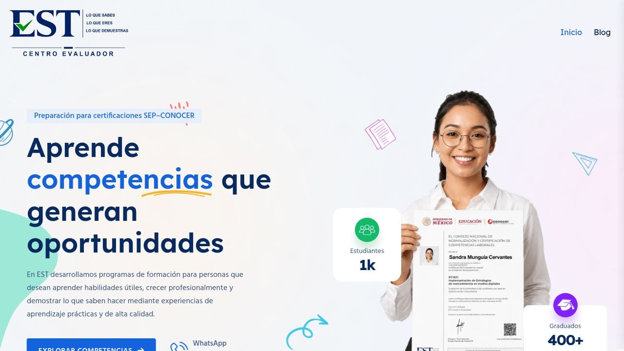 Screenshot of Est.org.mx