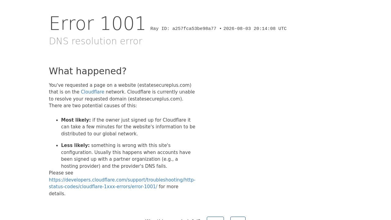Screenshot of Estatesecureplus.com
