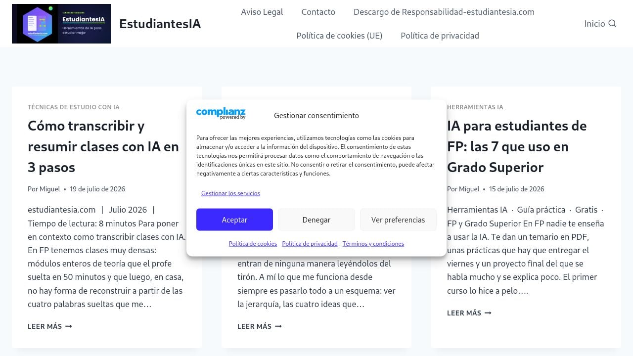 Screenshot of Estudiantesia.com