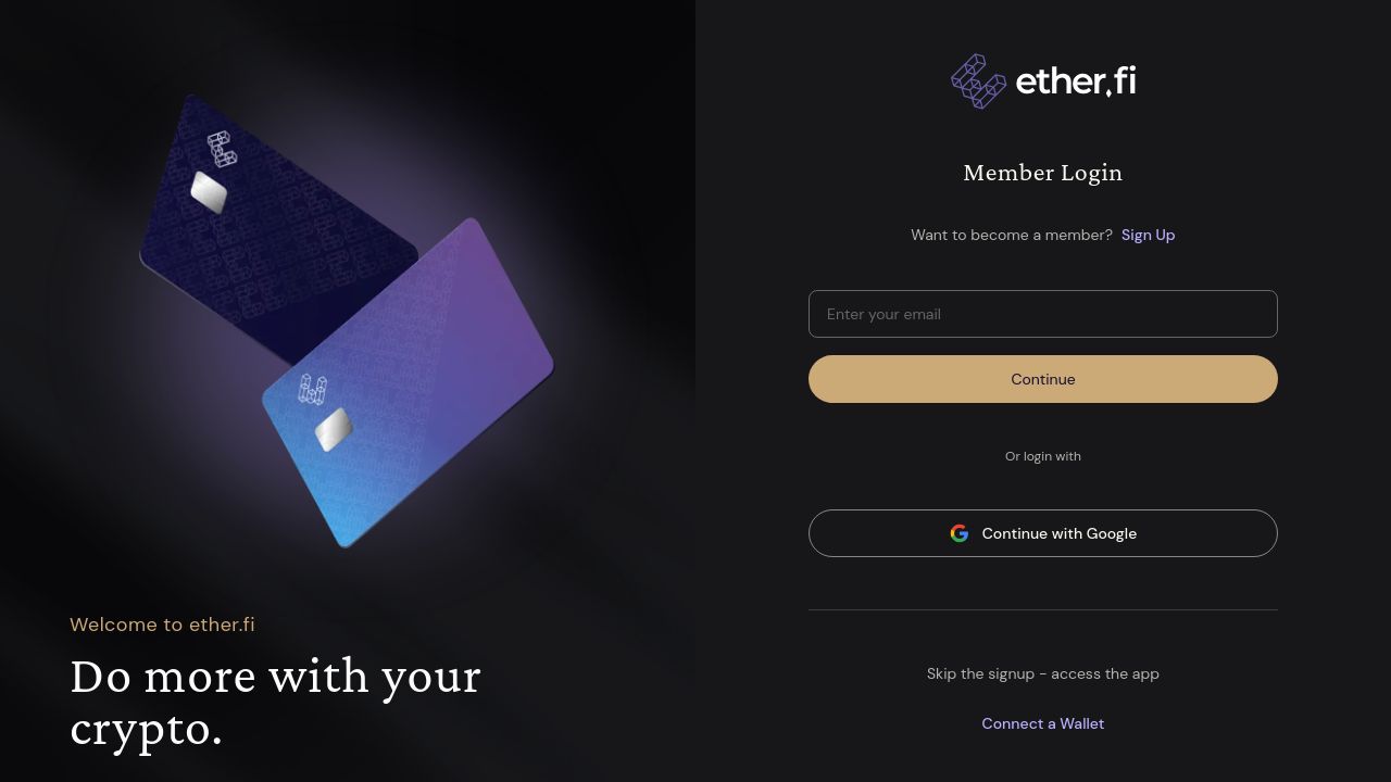 Screenshot of Ethe.fi