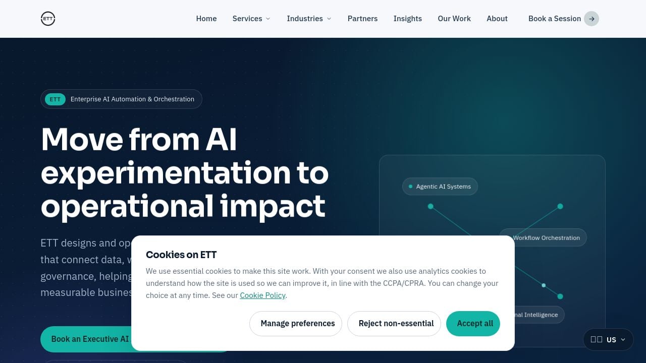 Screenshot of Ettglobal.ai