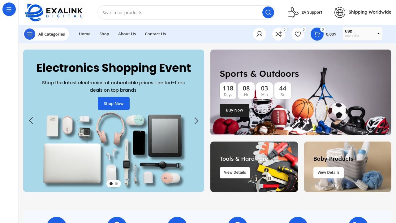 Screenshot of Exalinkdigital.shop