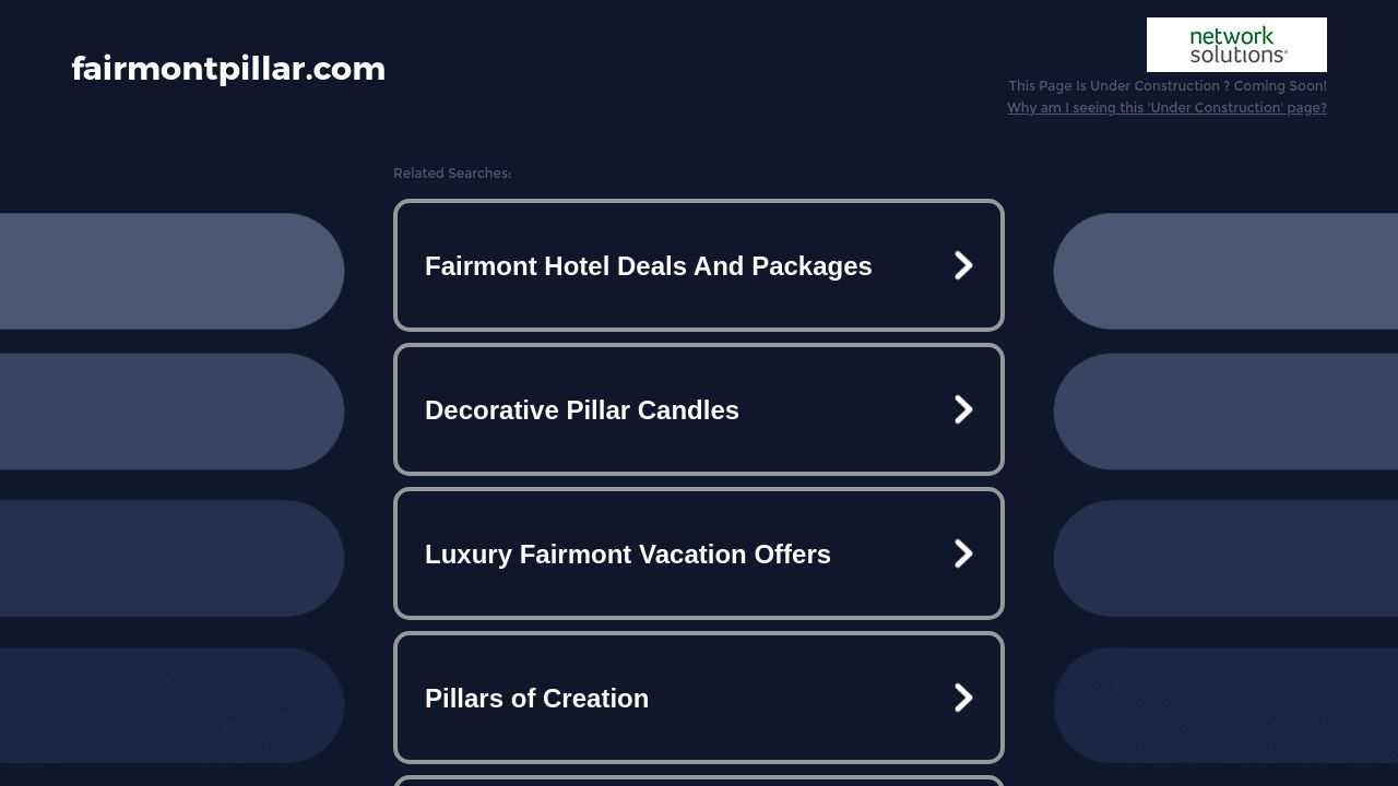 Screenshot of Fairmontpillar.com