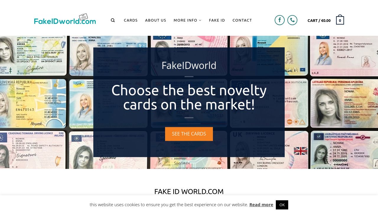 Screenshot of Fakeidworld.com