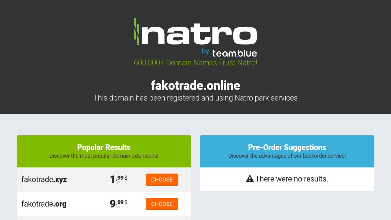 Screenshot of Fakotrade.online