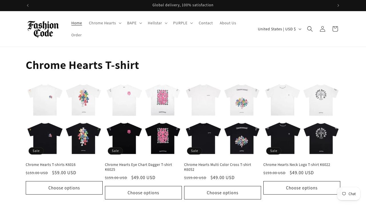 Screenshot of Fashioncodeq.shop
