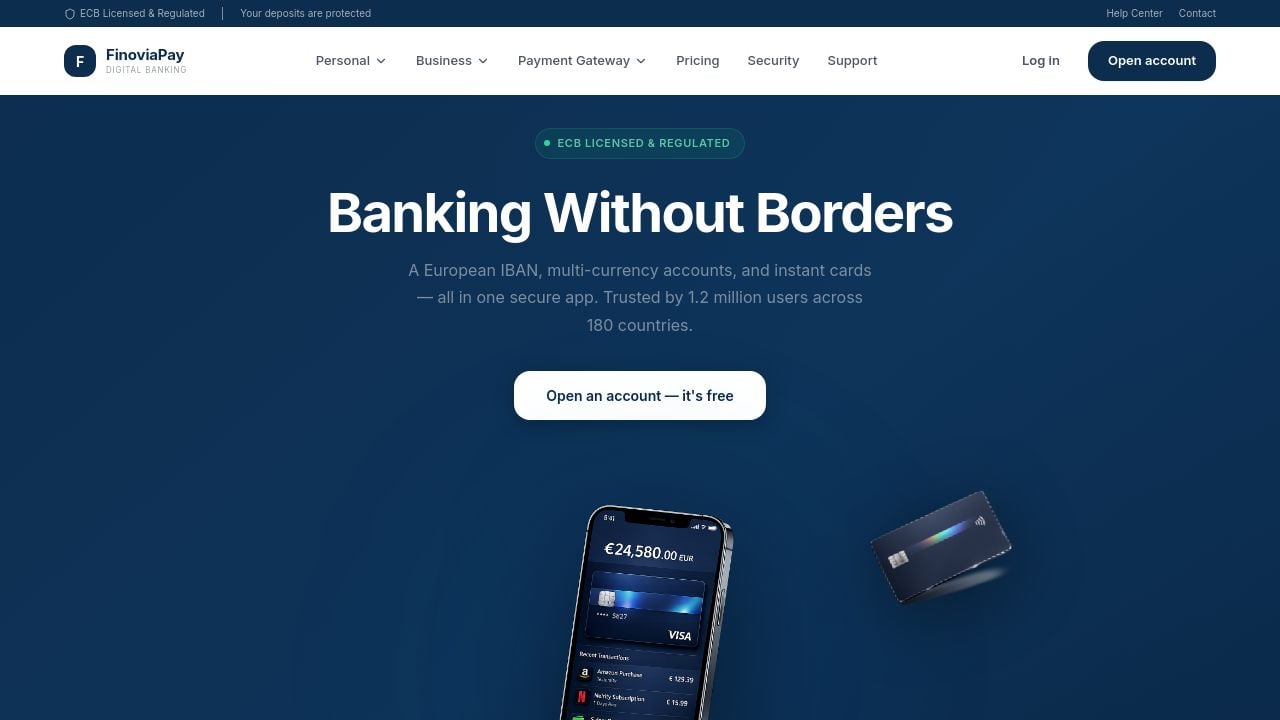 Screenshot of Finoviapay.com