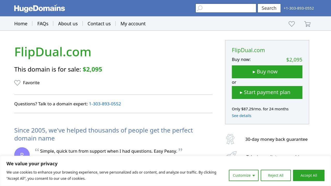 Screenshot of Flipdual.com