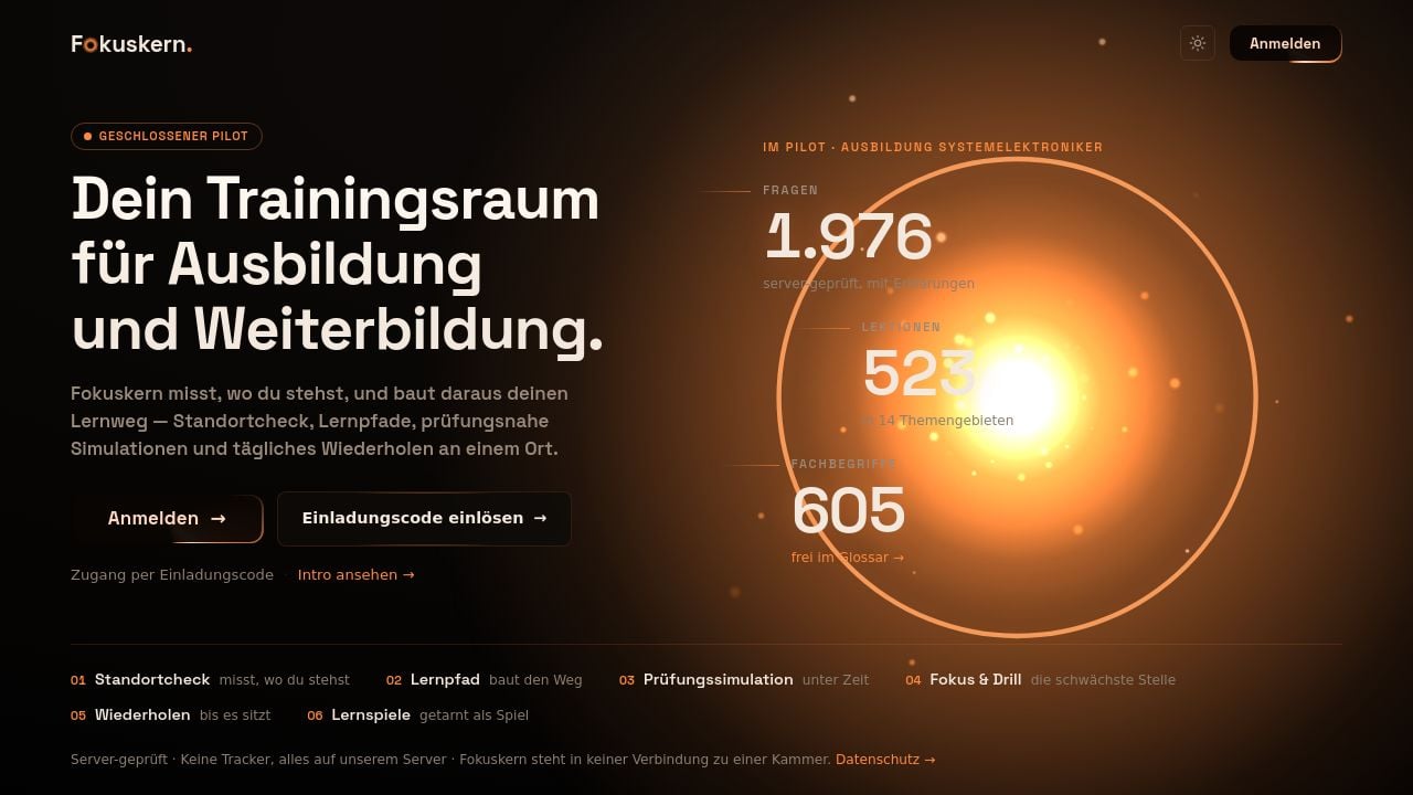 Screenshot of Fokuskern.de