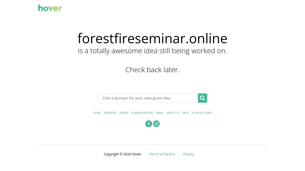 Screenshot of Forestfireseminar.online