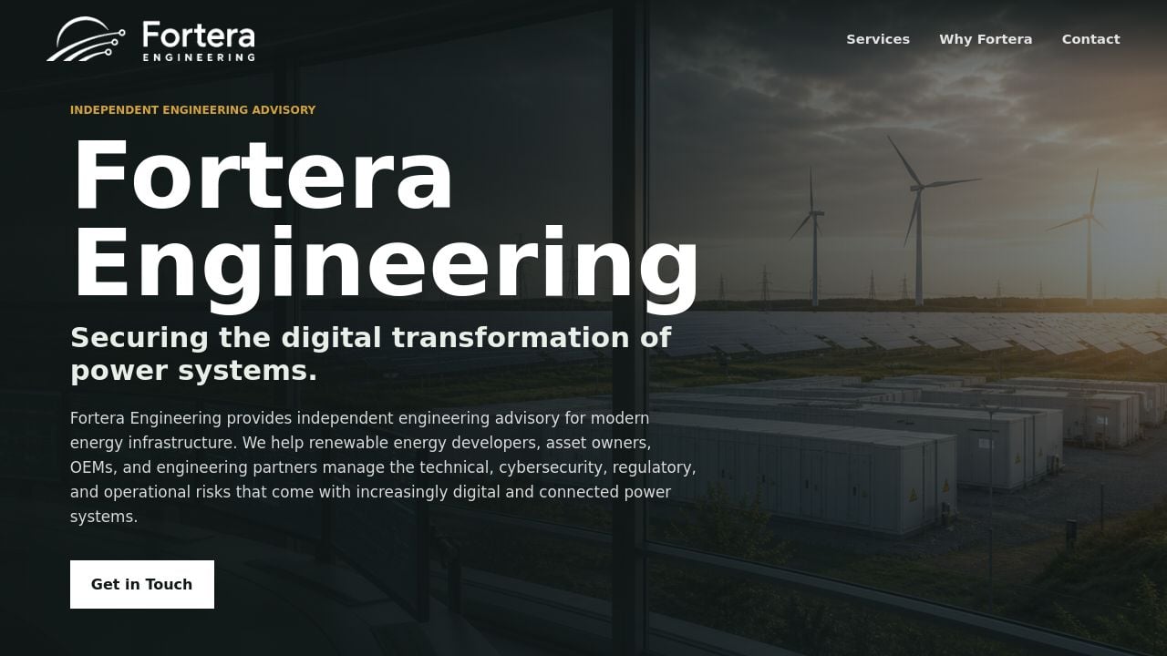 Screenshot of Forteraengineering.com