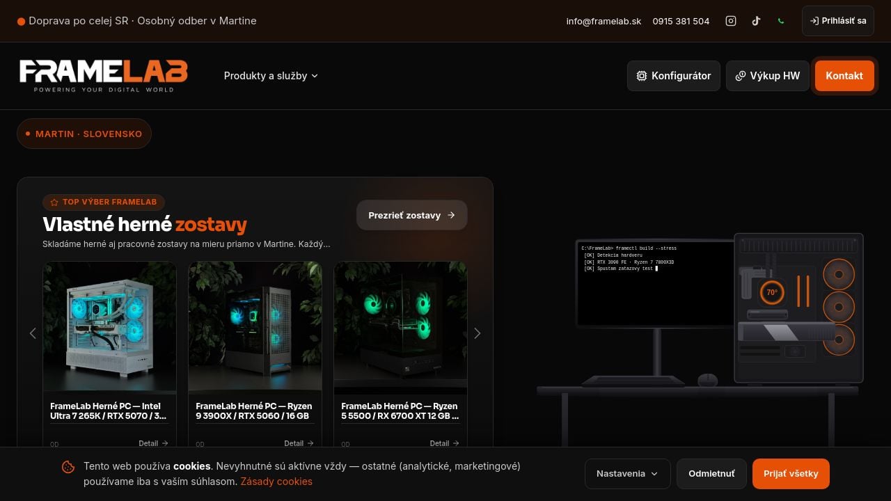 Screenshot of Framelab.sk