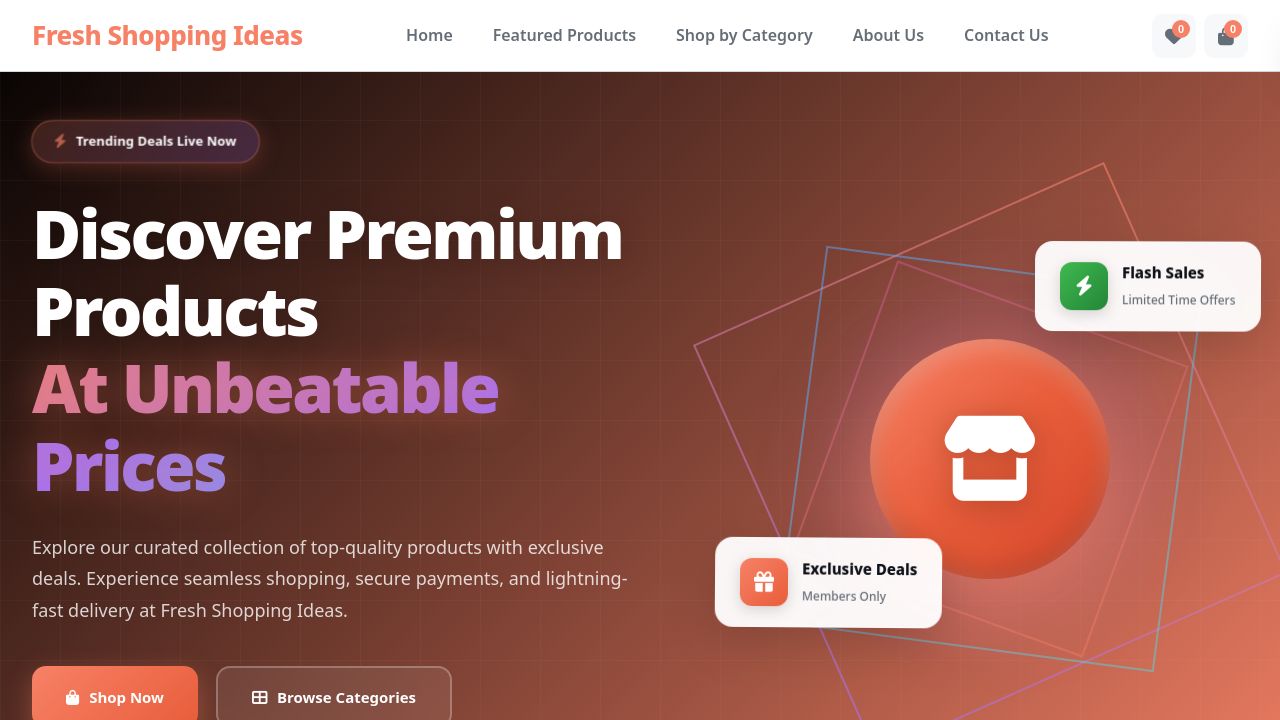 Screenshot of Freshshoppingideas.com