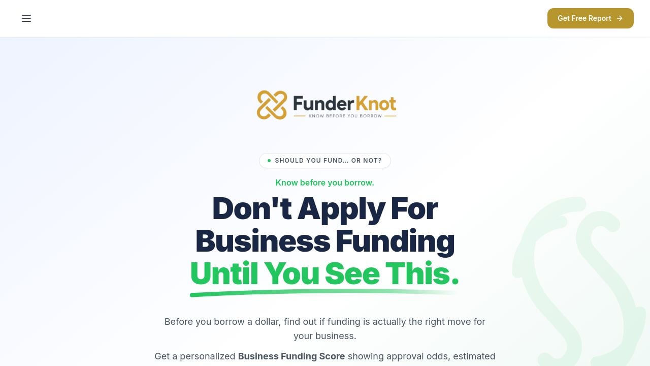Screenshot of Funderknot.com