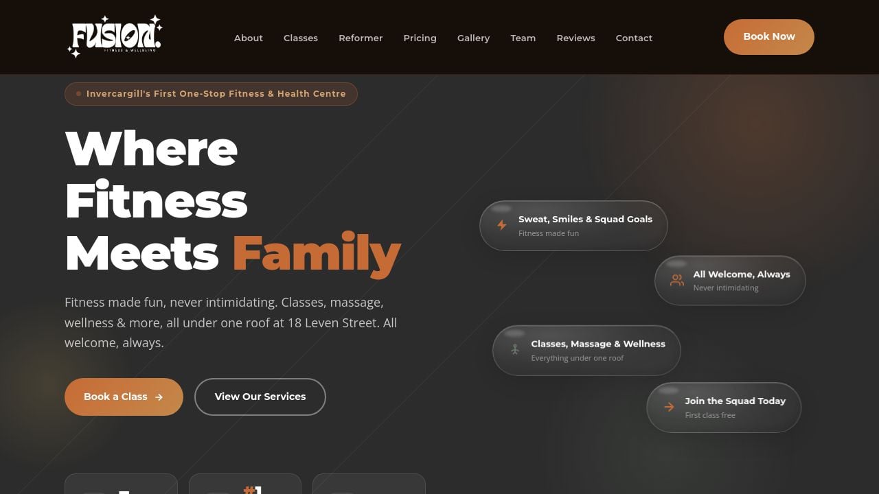 Screenshot of Fusionfitness.co.nz