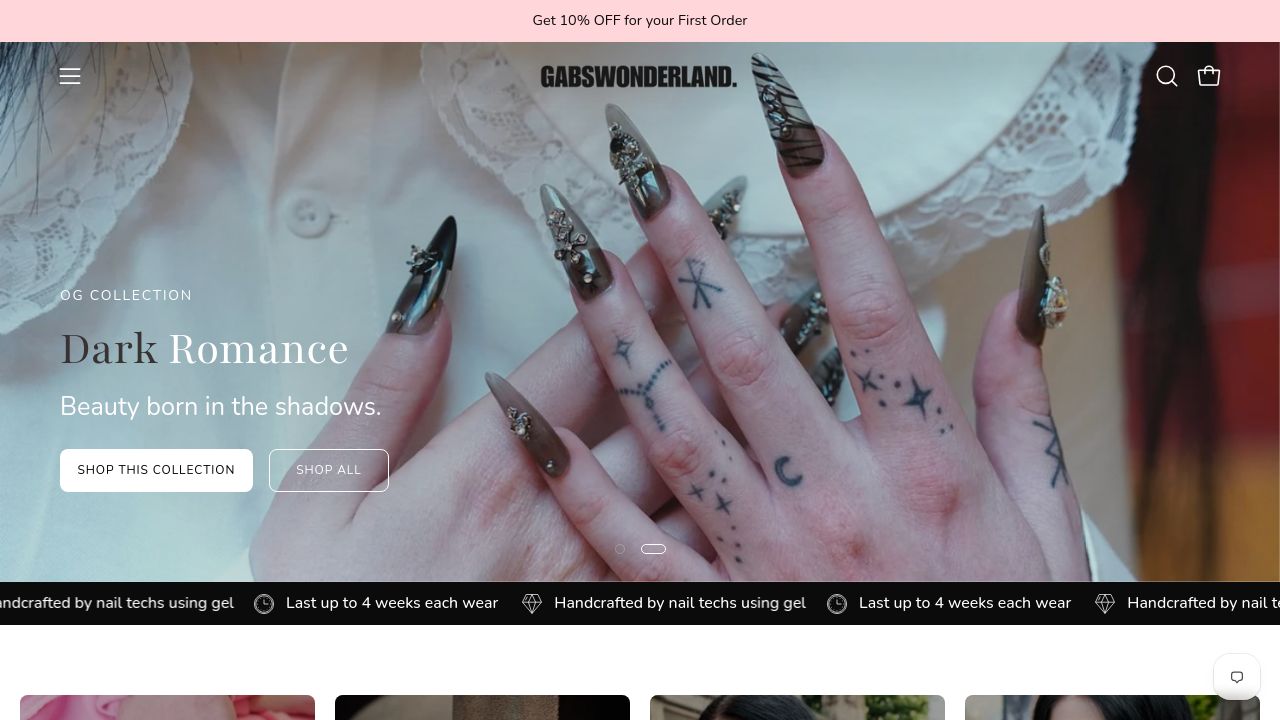 Screenshot of Gabswonderland.com