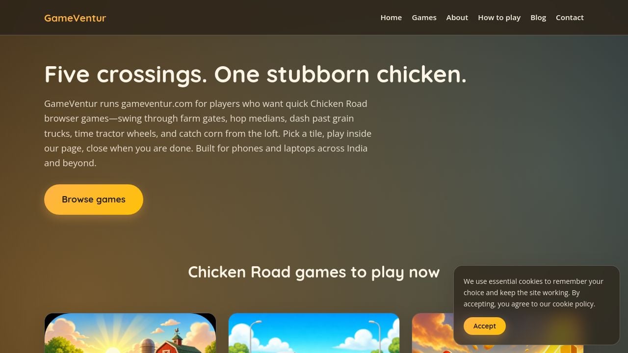 Screenshot of Gameventur.com